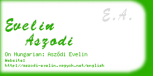 evelin aszodi business card